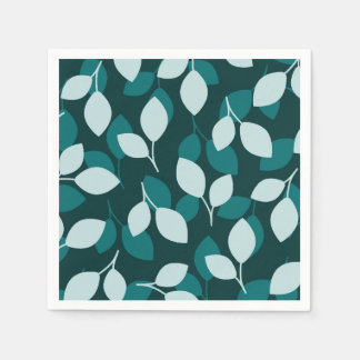 Bladontwerp print papier servet