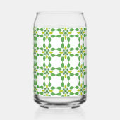 Bladpatroon, Groene bladeren, Jouw naam Blikvorm Glas (Achterkant)