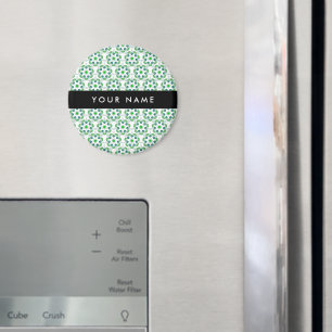 Bladpatroon, Groene Bladeren, Uw Naam Magneet