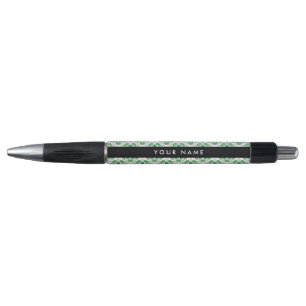 Bladpatroon, Groene Bladeren, Uw Naam Pen