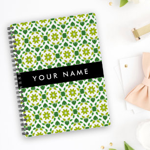 Bladpatroon, Groene Bladeren, Uw Naam Planner