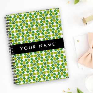 Bladpatroon, Groene Bladeren, Uw Naam Planner