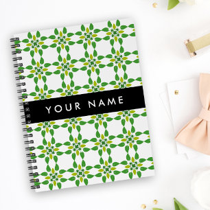 Bladpatroon, Groene Bladeren, Uw Naam Planner