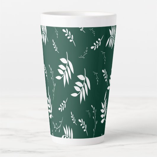 bladpatroon latte mok (Voorkant)