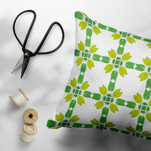 Bladpatroon, Patroon Van Bladeren, Groene Bladeren Accent Kussen