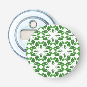 Bladpatroon, Patroon Van Bladeren, Groene Bladeren Button Flesopener