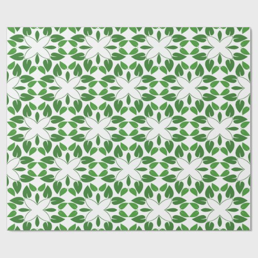 Bladpatroon, patroon van bladeren, groene bladeren cadeaupapier (Vlak)