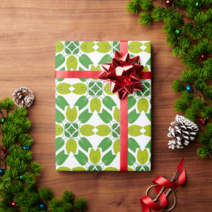 Bladpatroon, patroon van bladeren, groene bladeren cadeaupapier