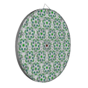 Bladpatroon, patroon van bladeren, groene bladeren dartbord