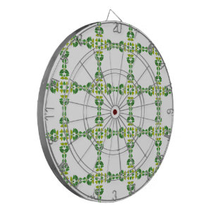 Bladpatroon, patroon van bladeren, groene bladeren dartbord