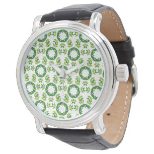 Bladpatroon, Patroon Van Bladeren, Groene Bladeren Horloge