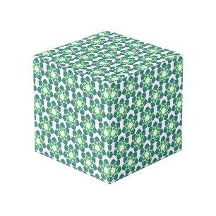 Bladpatroon, patroon van bladeren, groene bladeren kubus