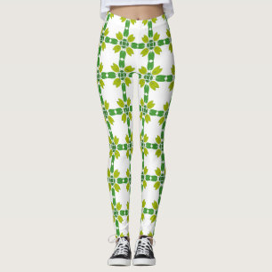Bladpatroon, Patroon Van Bladeren, Groene Bladeren Leggings