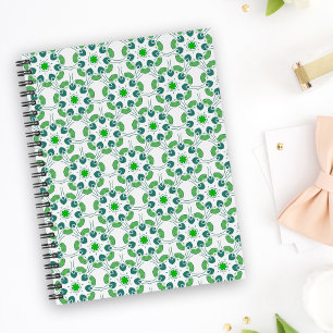 Bladpatroon, patroon van bladeren, groene bladeren notitieboek