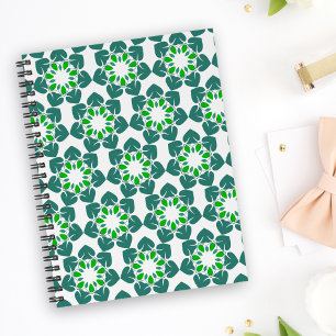 Bladpatroon, patroon van bladeren, groene bladeren notitieboek