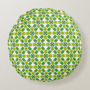 Bladpatroon, Patroon Van Bladeren, Groene Bladeren Rond Kussen