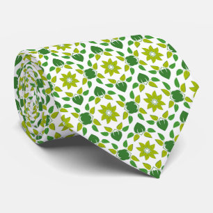 Bladpatroon, patroon van bladeren, groene bladeren stropdas