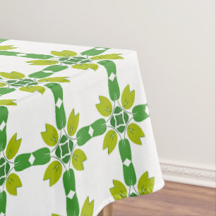 Bladpatroon, patroon van bladeren, groene bladeren tafelkleed