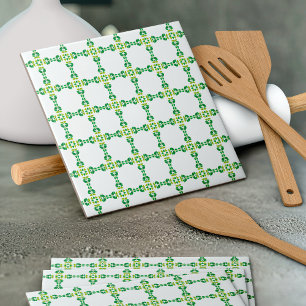 Bladpatroon, patroon van bladeren, groene bladeren tegeltje