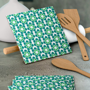 Bladpatroon, patroon van bladeren, groene bladeren tegeltje