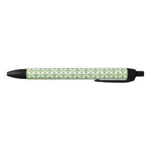 Bladpatroon, Patroon Van Bladeren, Groene Bladeren Zwarte Inkt Pen