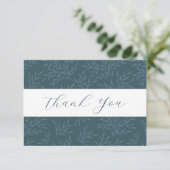  bladpatroon plat bedankje bedankkaart (Staand voorkant)