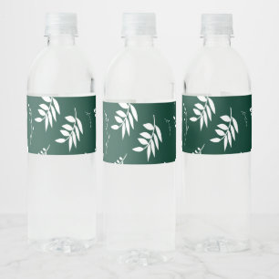 bladpatroon waterfles etiket