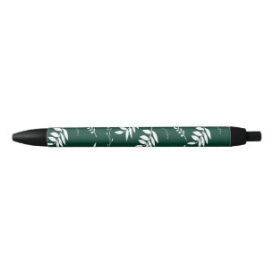 bladpatroon zwarte inkt pen
