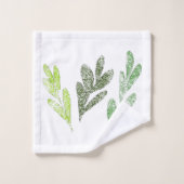 Bladpatroonhanddoek set bad handdoek (Wasdoekje)