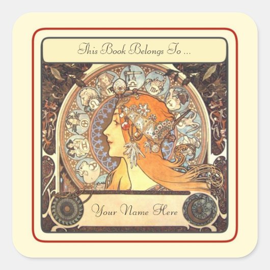 Bladplaat Vierkante Sticker (Voorkant)