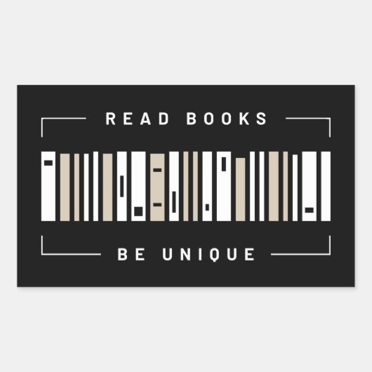 Bladplank met streepjescode Rechthoekige Sticker (Voorkant)