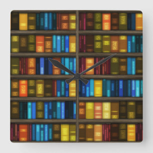 Bladplanken 1 wandklokken en numerieke opties vierkante klok