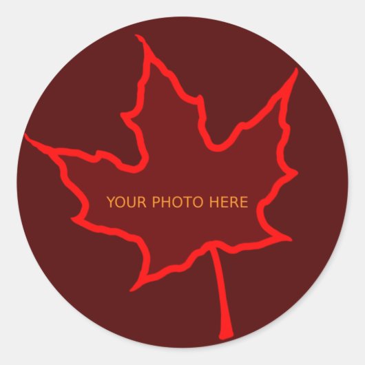 Bladrand Ronde Sticker (Voorkant)
