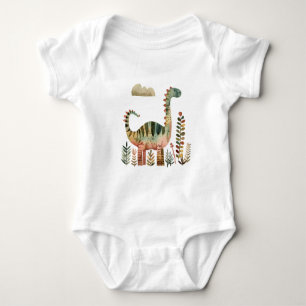 Bladrijke Dino Scene – Leuke dinosaurus t-shirt vo