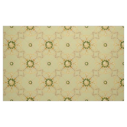 Bladrol kwatrefoils & bloempatroon stof (Fat Quarter)