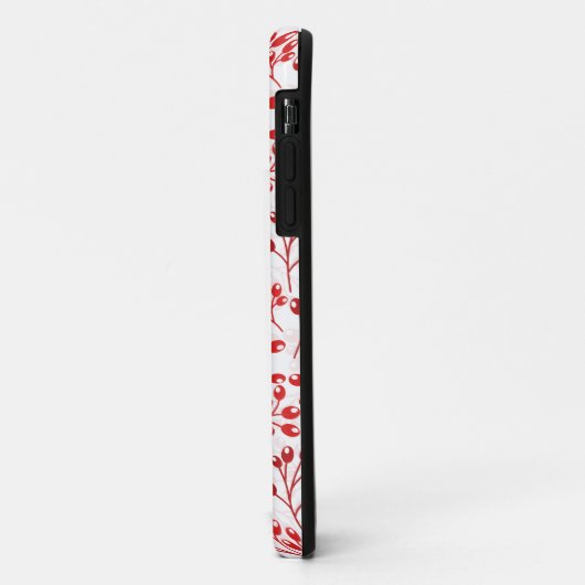 Bladrood patroon Moderne elegante monogram Case-Mate iPhone Case (Achterkant/links)