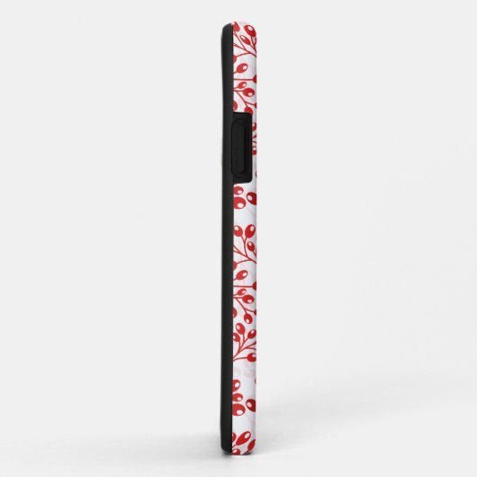 Bladrood patroon Moderne elegante monogram Case-Mate iPhone Case (Achterkant/rechts)