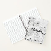 Bladschets Zwart en Wit Notitieboek (Binnen)