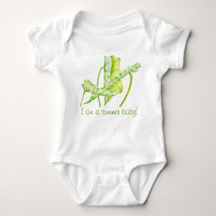 Bladsculpturen op Baby Bodysuit