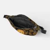 Bladskeletpatroon met Initiaal monogram Heuptasje (Open)