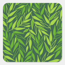 Bladtak. Vierkante Sticker