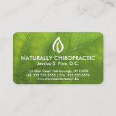 Bladtextiel/Logo chiropractische Visitekaartjes (Voorkant)