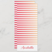 Bladwijzer Aangepaste koraalkleurreeksstrepen (Voorkant / Achterkant)