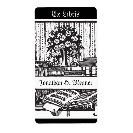 bladwijzer, boom, boeken etiket (Voorkant)