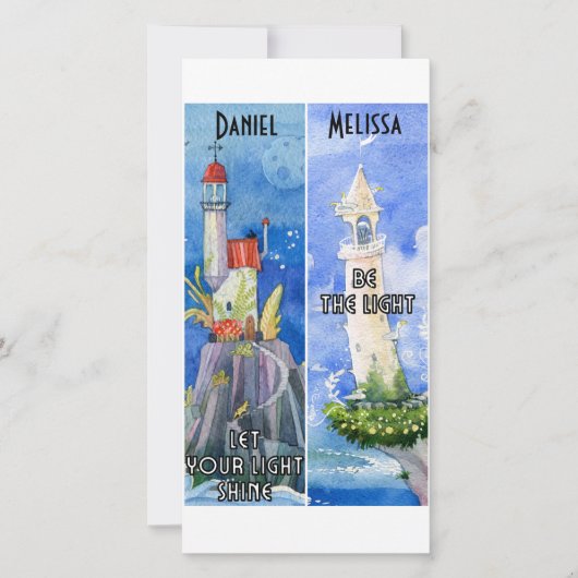 Bladwijzer Christelijke Waterverf lichte scripts Kaart (Voorkant)