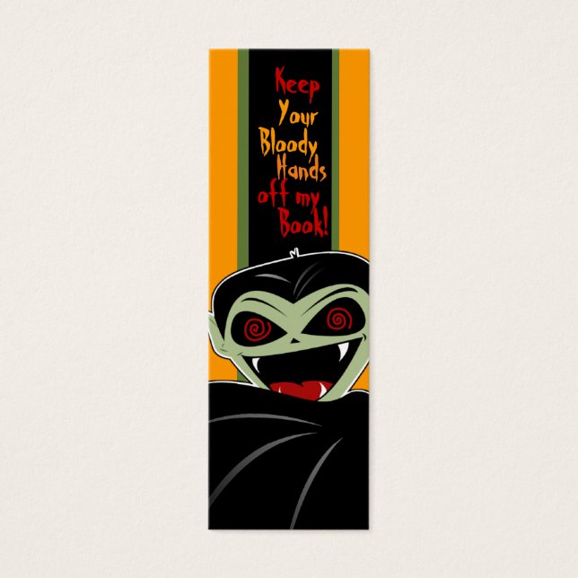 Bladwijzer Dracula Vampire Halloween Bloody - Aang Mini Visitekaartjes (Voorkant)