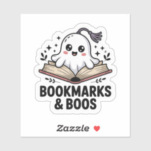 Bladwijzer en boeken sticker