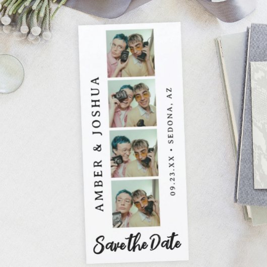 Bladwijzer Foto Booth Modern Save the Date