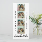 Bladwijzer Foto Booth Modern Save the Date (Staand voorkant)