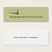 Bladwijzer - Genealogen doen het voor de... Mini Visitekaartjes (Voorkant /achterkant)